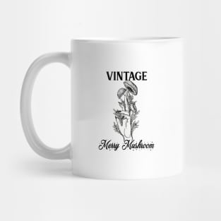 Vintage Merry Mushroom Lovers Mug